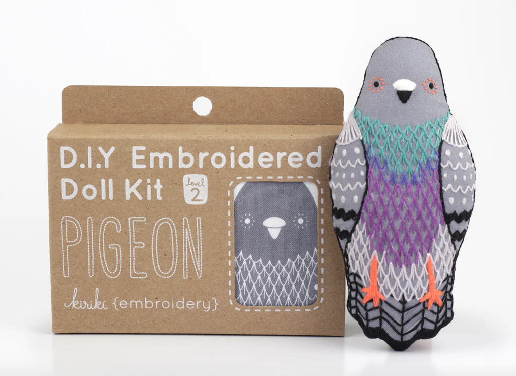 Kiriki Press - Embroidered Doll Kit - Pigeon