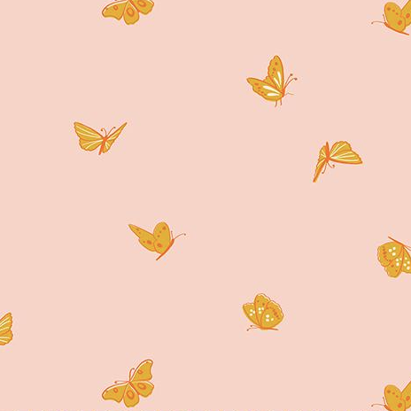 1/2m Ruby Star Society - Flowerland - Butterflies - Vintage Pink