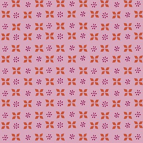 1/2m Ruby Star Society - Alexia Marcelle Abegg - Sugar Maple - Block Print - Dark Peony