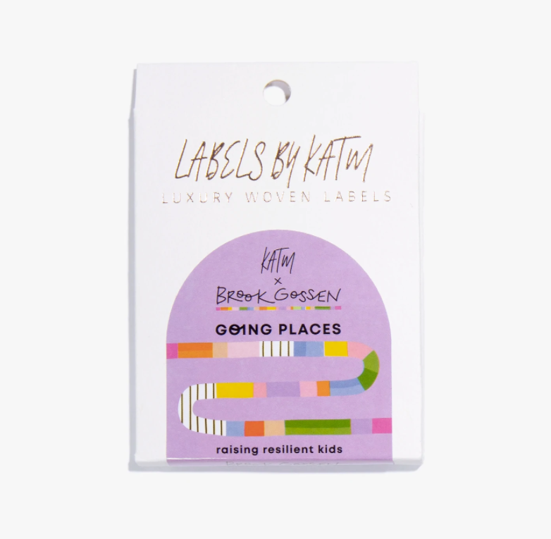 Kylie And The Machine - Labels - 'Going Places' by Brook Gossen X KATM - 18 Labels + 7 Stickers