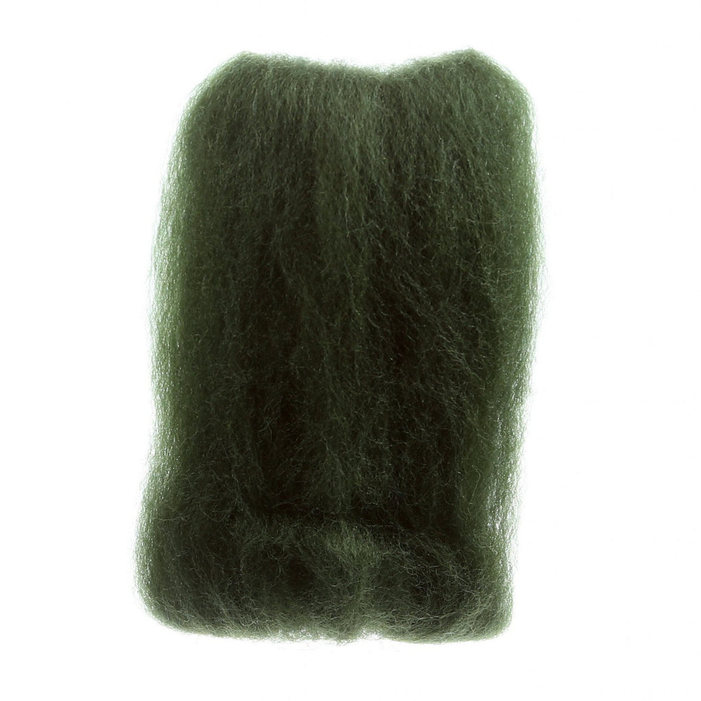 Wistyria Wool Roving - 12" - Forest Green