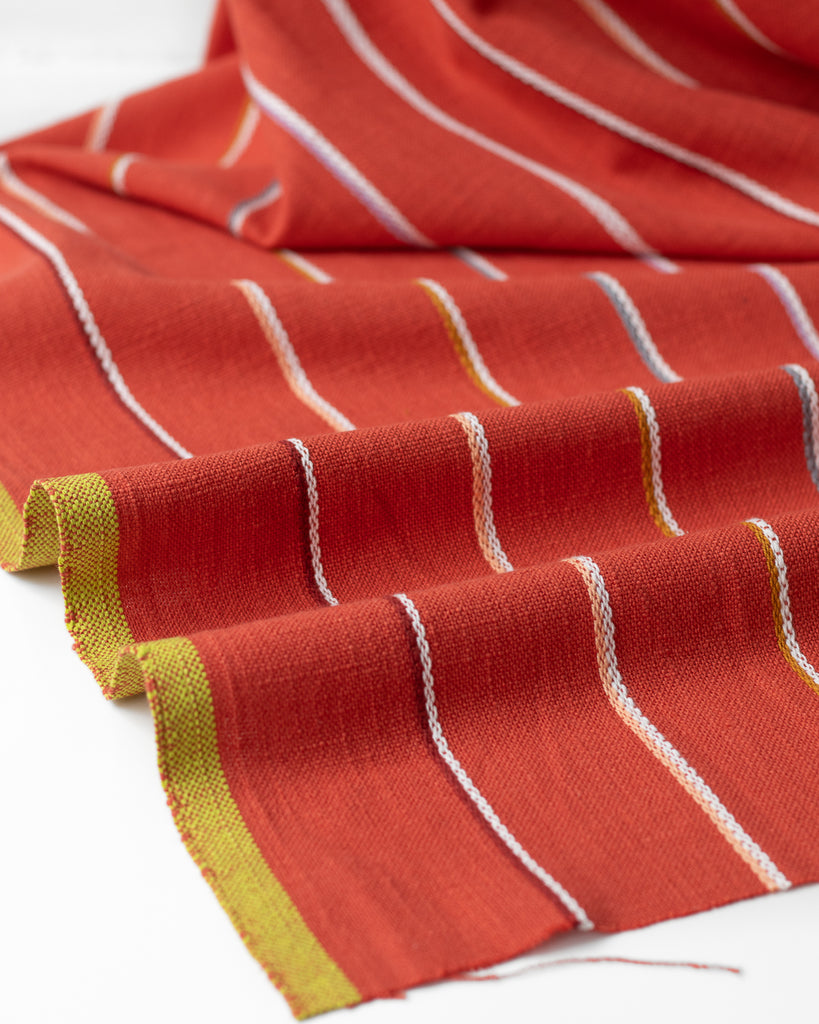 1/2m Ruby Star Society - Alexia Marcelle Abegg - Heirloom Warp & Weft - Heavyweight Chore Coat - Linework - Persimmon
