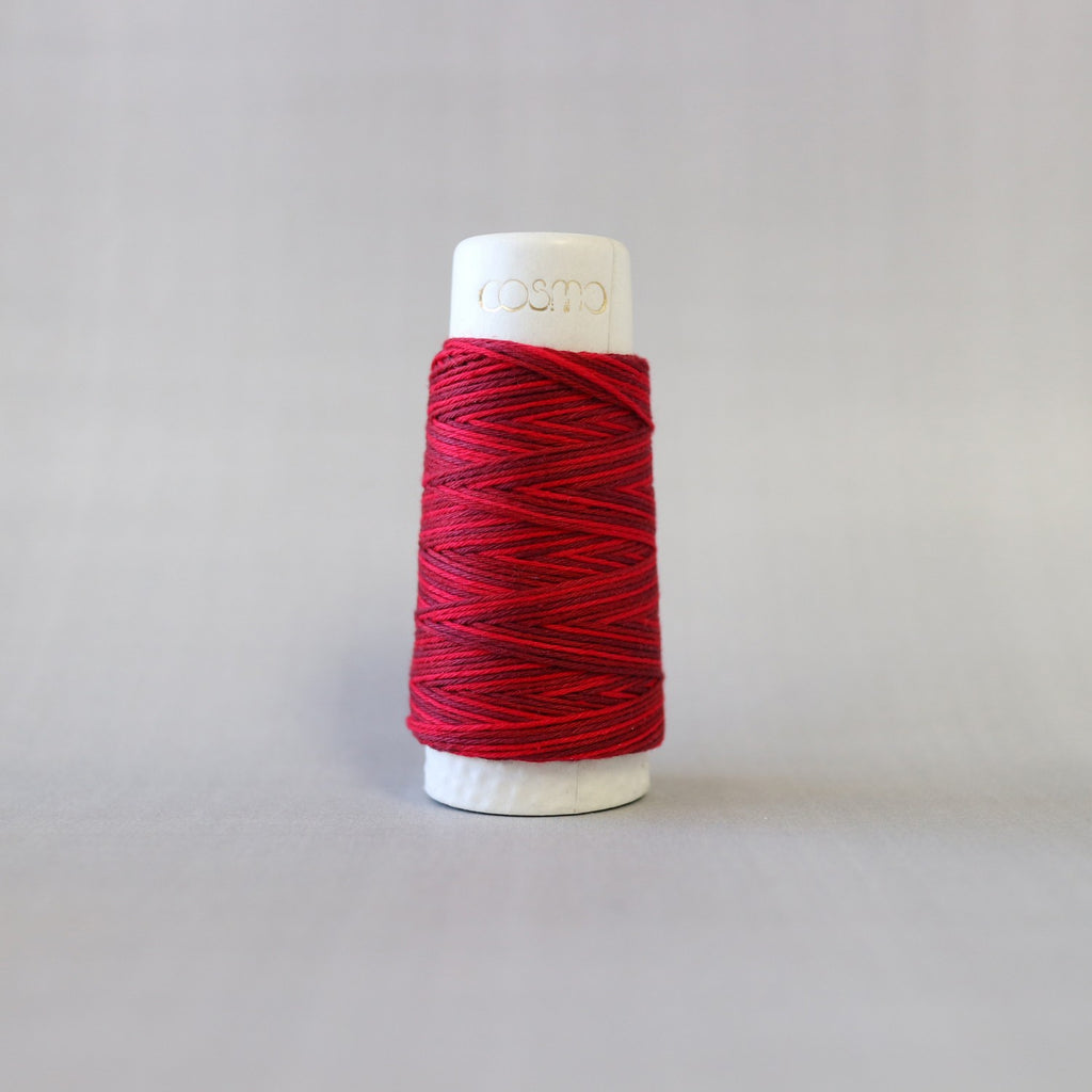 Cosmo Hidamari Sashiko Thread - #401 Cranberry Red