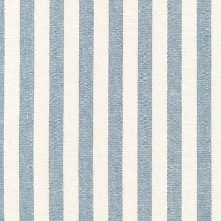 1/2m Essex Yarn Dyed Classic Wovens - Linen Cotton - Stripe - Chambray