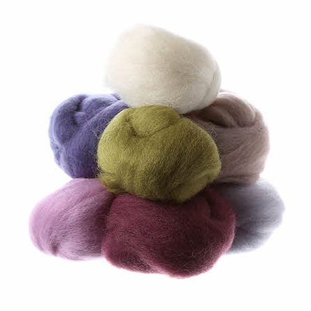 Wistyria Wool Roving - 8 Pieces - Tranquility
