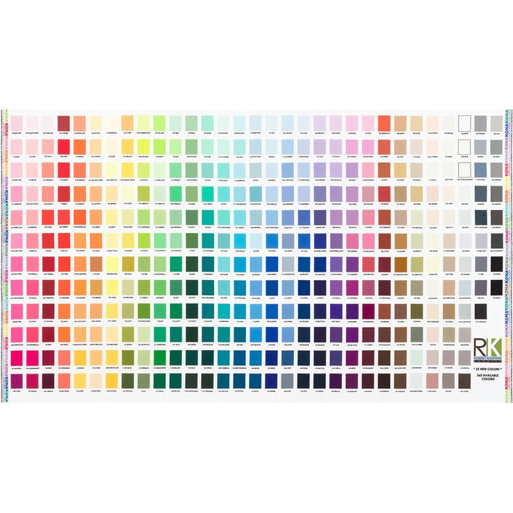 Kona Solid - Digitally Printed Colour Chart - Panel