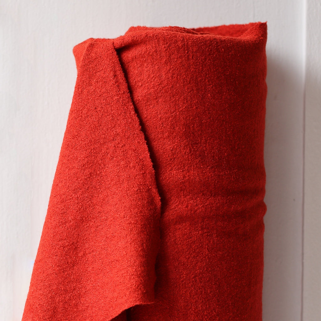 1/2m Boiled Wool and Viscose - Tomato