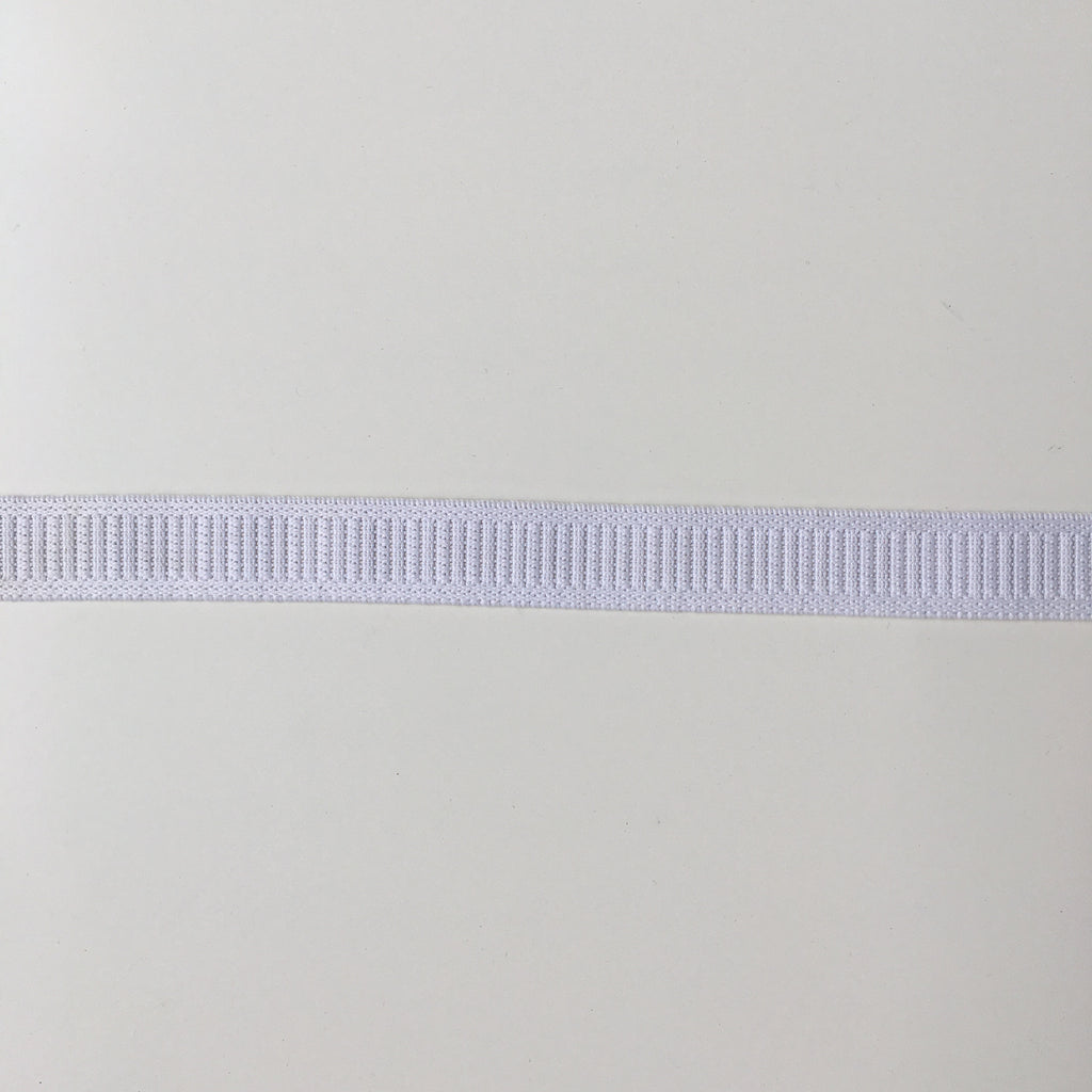 3/4" Woven Poly Flat Elastic - White - Per metre
