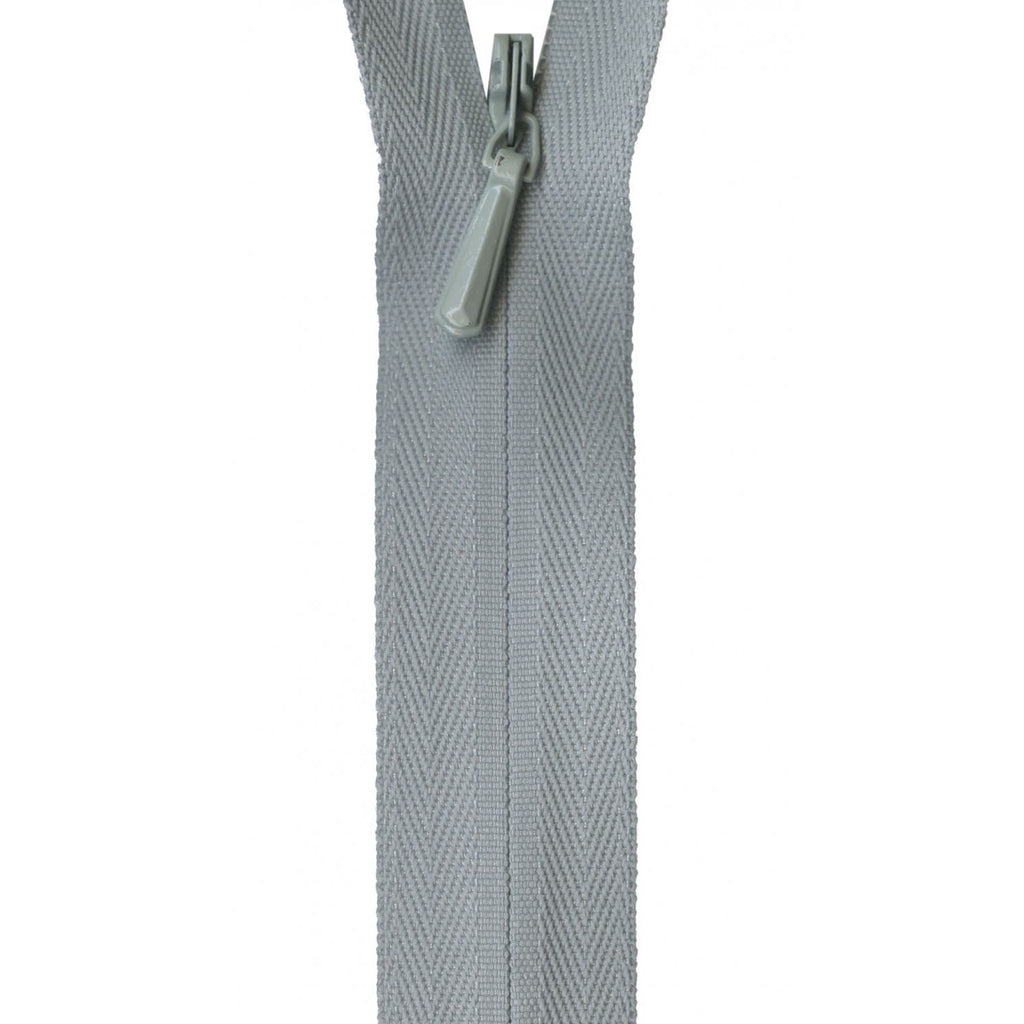 YKK Unique Invisible Zipper - 14" - Pearl Grey