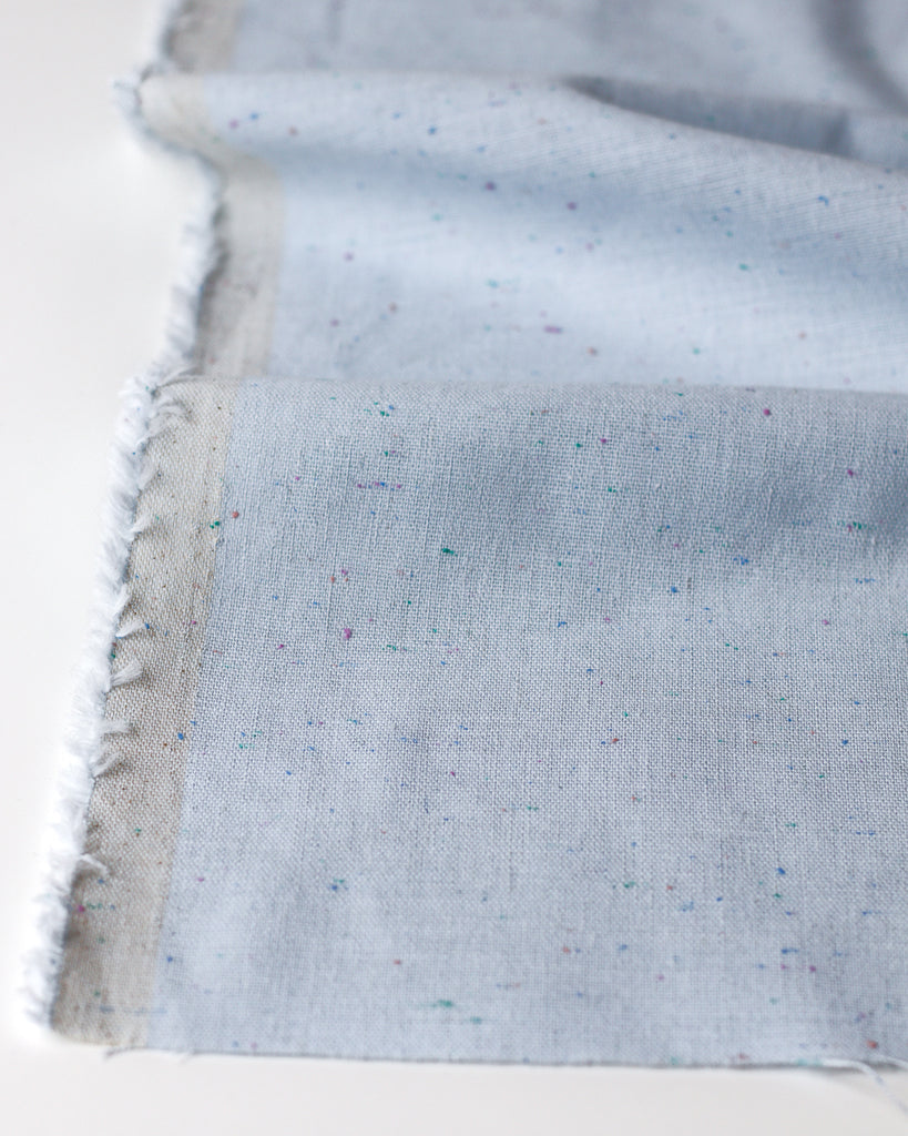 1/2m Essex Speckle Yarn Dyed - Linen Cotton - Sky Blue