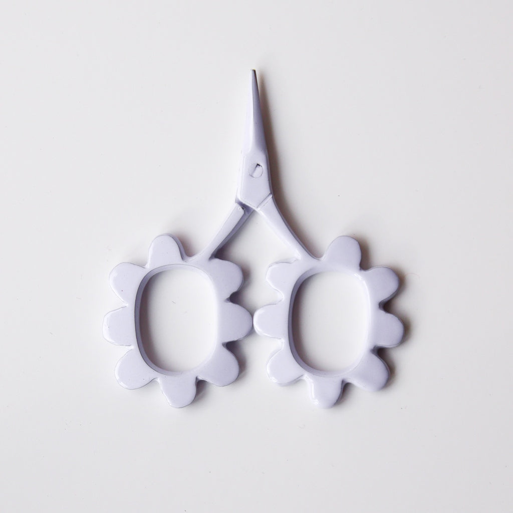 Flower Power Scissors - White
