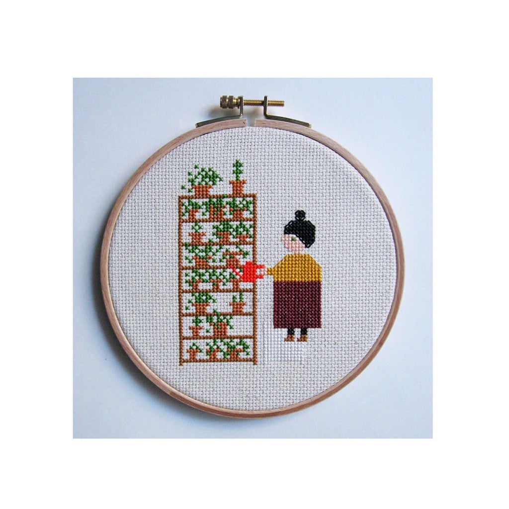 Samantha Purdy Textile - Plant Shelf - Cross Stitch Pattern