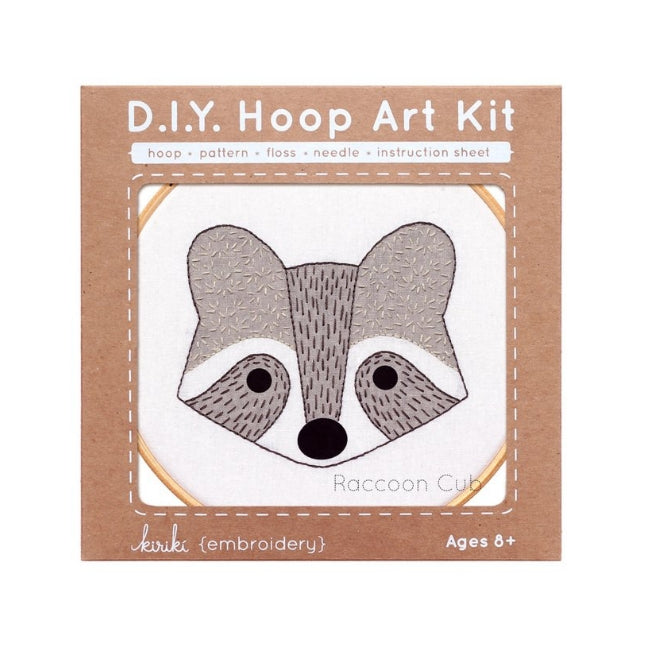 Kiriki Press - Hoop Art Kit - Raccoon Cub