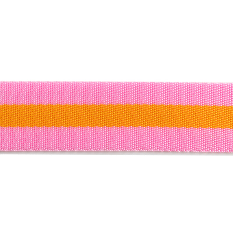 38mm (1.5") Tula Pink Nylon Webbing - Orange Fizz - Per 1/2m